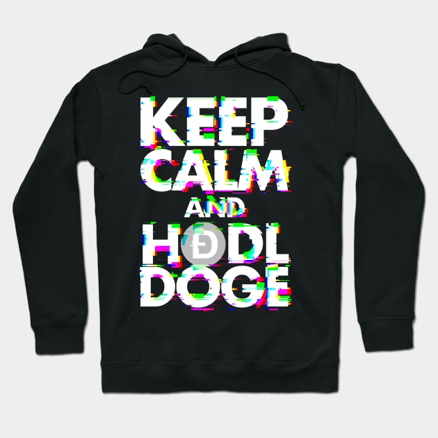 Keep Calm and Hodl Doge Hoodie by Dzulhan